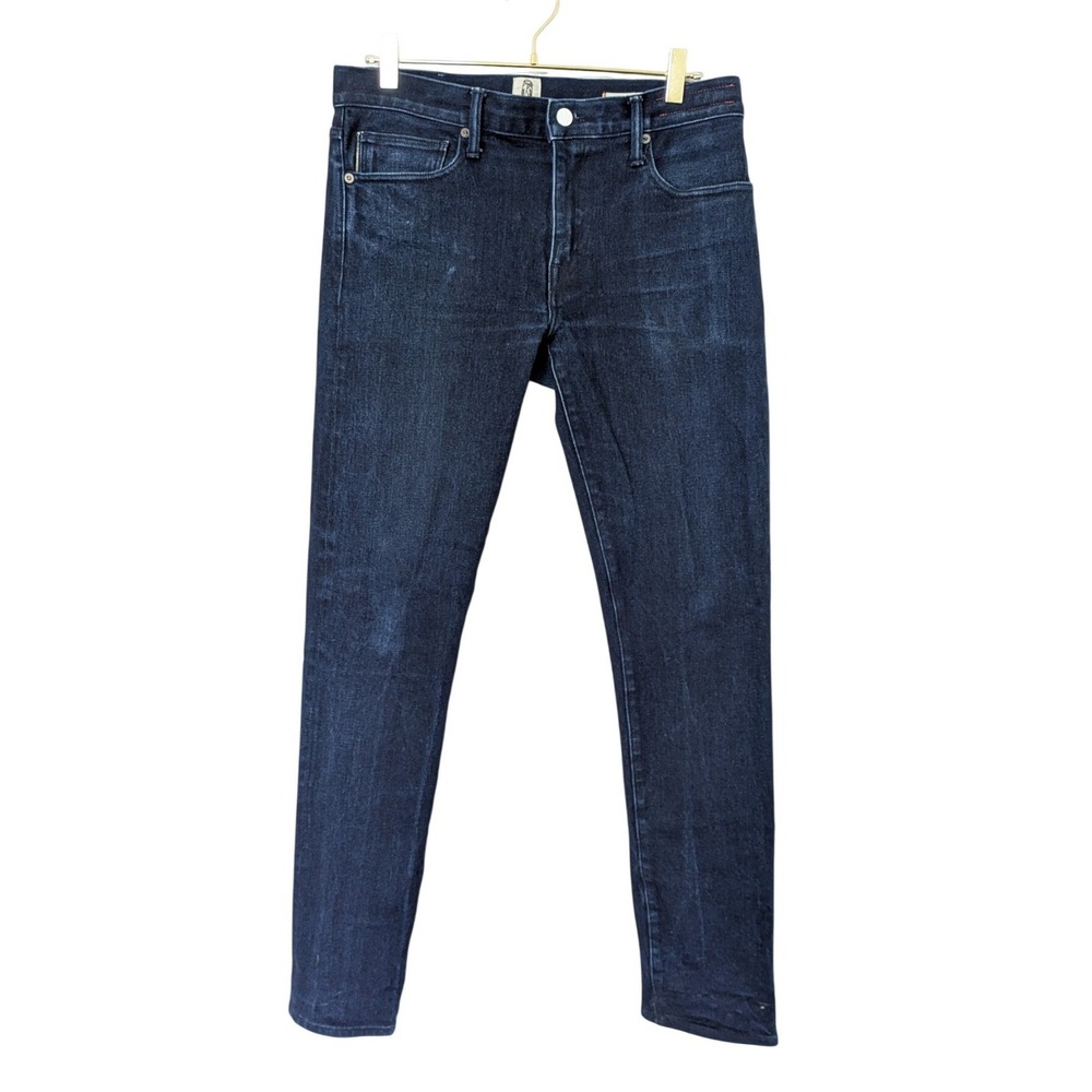 Kato The Pen Slim Jeans 14oz Blue Black Raw‎ Selvedge 4-Way Stretch Men's 32